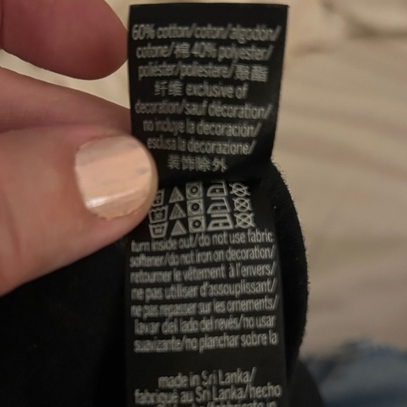 Victoria Sport Black Tank Top Gold Lettering Sz L Sparkly lightweight Sleeveless - Picture 3 of 5